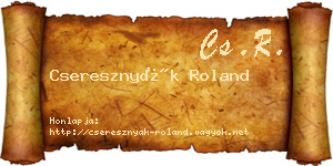 Cseresznyák Roland névjegykártya