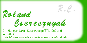 roland cseresznyak business card